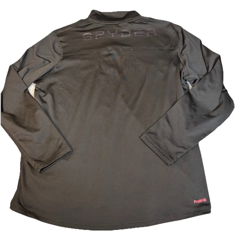 Spyder Sweatshirt Mens Medium Black Quarter Zip Pro Web Active‎ Polyester Blend